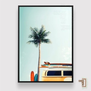 Van de surf amarilla | Fotografía Costera | Cuadros Fine Art