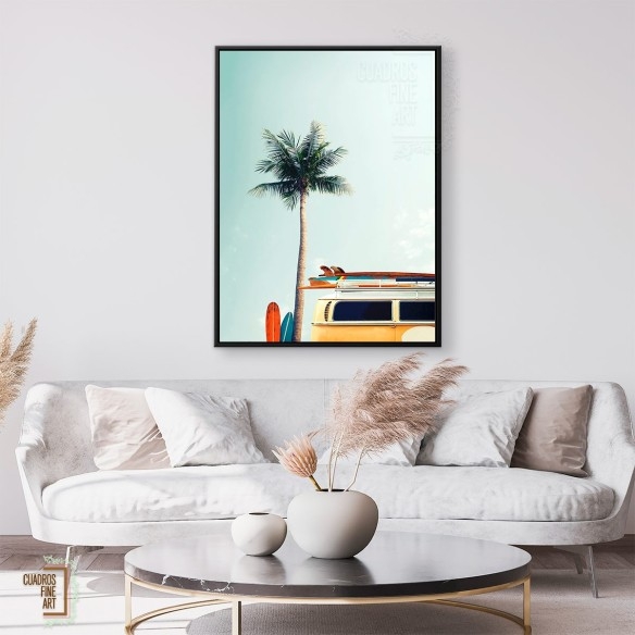 Van de surf amarilla | Fotografía Costera | Cuadros Fine Art