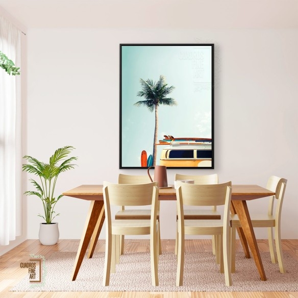 Van de surf amarilla | Fotografía Costera | Cuadros Fine Art